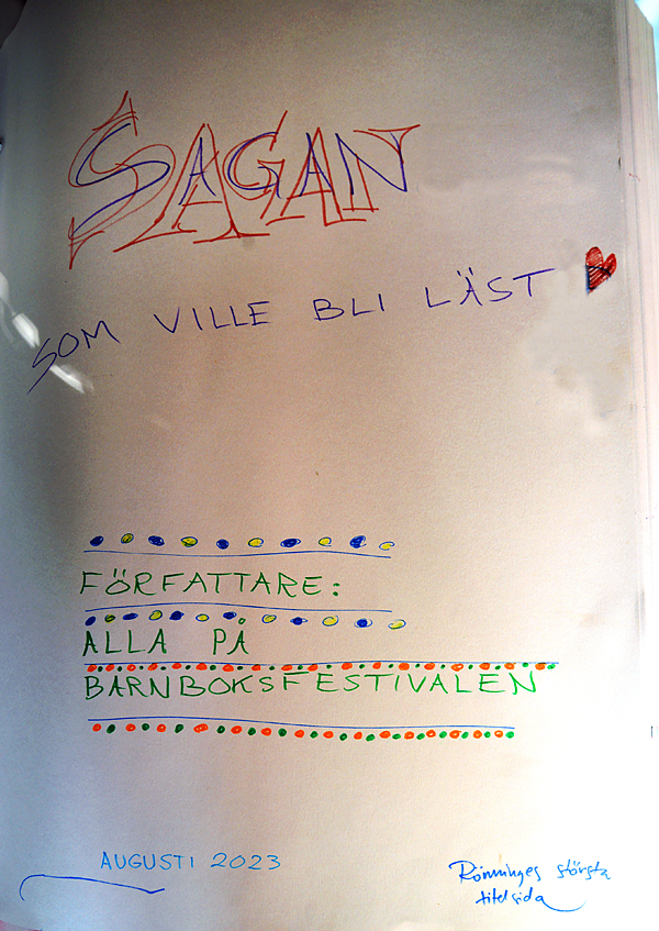 Titelsida i sagoboken